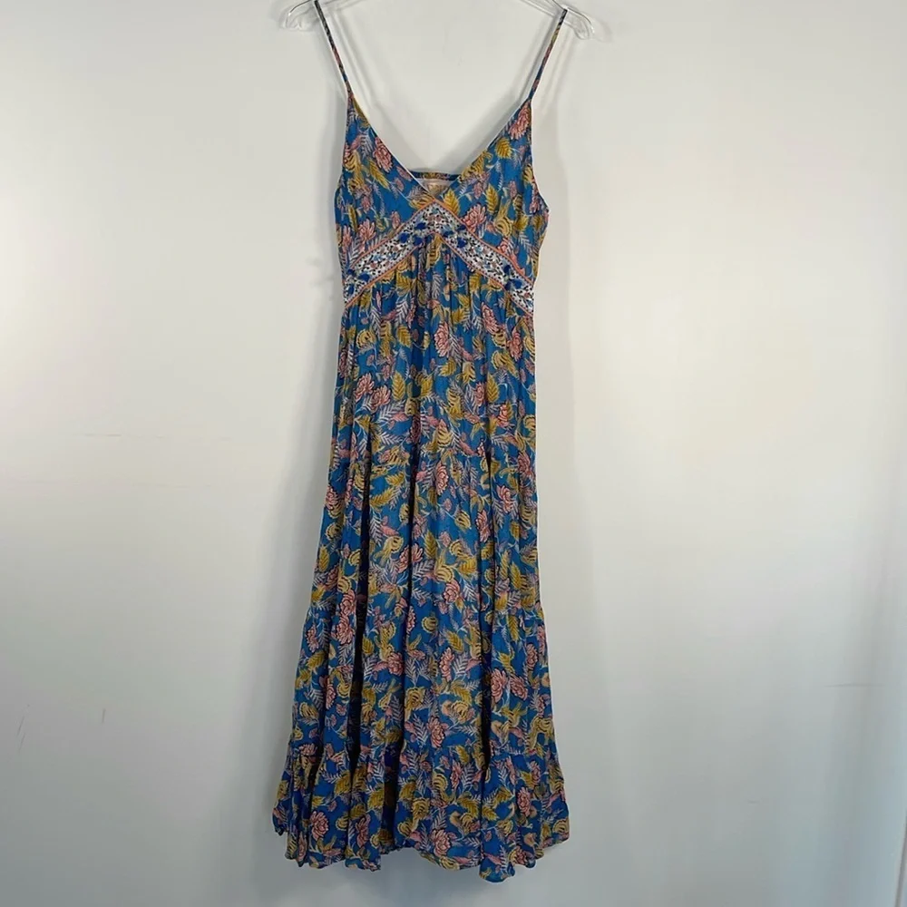 Anthropologie Verb By Pallavi Singhee Vineyard Tiered Maxi - Picture 2 of 11